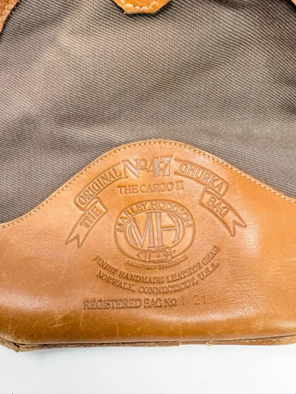 Vintage Ghurka No. 47 Cargo II Duffel Bag Canvas Leather Marley Hodgson USA